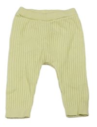 Žluté žebrované pletené kalhoty Next