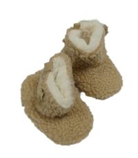 Béžové huňaté zateplené válenky F&F vel. 17