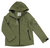 Khaki softshellová bunda s kapucí C&A