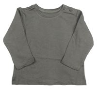 Tmavošedé žebrované triko Matalan