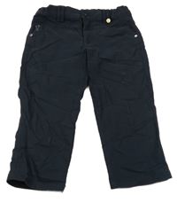 Tmavomodré golfové crop nohavice