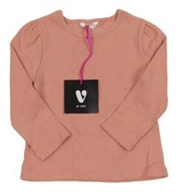 Nové - Starorůžové žebrované triko V by Very