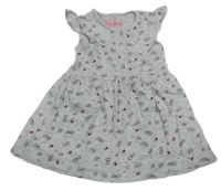 Sivé bavlnené šaty s kometami Yd.