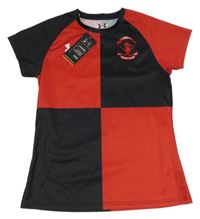 Nové - červeno-čierne športové funkčné tričko Under Armour