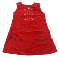 Červené menšestrové šaty s čipkou