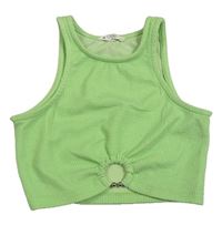 Pistáciový crop top so sponou Matalan
