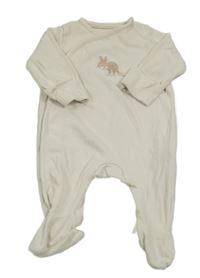 Smetanový overal s klokánkem Mothercare 