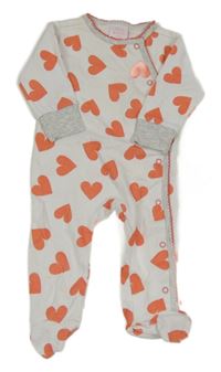 Biely overal so srdiečkami