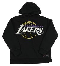 Černá mikina s logem a kapucí Primark 