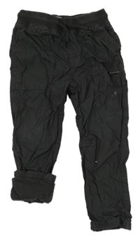 Šedé plátěné podšité kalhoty Next