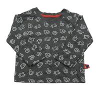 Tmavosivé tričko s obrázkami Disney + Primark