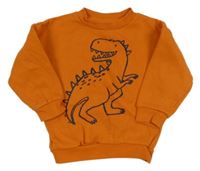 Oranžová mikina s dinosaurem Nutmeg