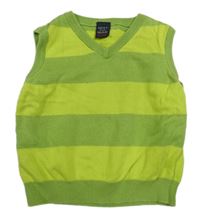 Zeleno-limetková pruhovaná svetrová vesta Next