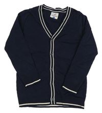 Tmavomodrý prepínaci sveter s pruhmi Topolino