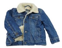 Modrá riflová zateplená bunda Primark