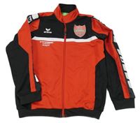 Červeno-černá propínací fotbalová mikina FC Bemsberg Erima