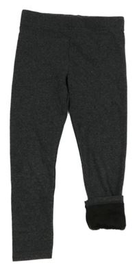 Tmavosivé zateplené legíny Primark