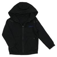 Černá propínací mikina s logem a kapucí George 