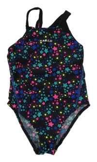 Černo-barevné hvězdičkované jednodílné plavky Nabaiji 