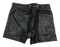 Černé koženkové kraťasy Primark 