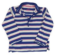 Tmavomodro-bielo-ružová pruhovaná mikina Joules