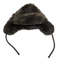 Hnědá kožešinová beranice H&M