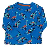 Modré pyžamové tričko s dinosaurami C&A