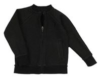 Černý tech fleece bomber s výšivkou Next