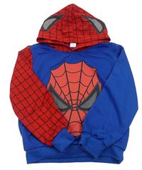 Safírovo-červená mikina so Spider-manem a kapucňou