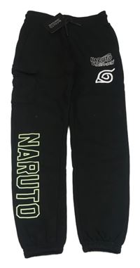 Nové - čierne tepláky s logom a vreckom NARUTO