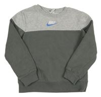 Tmavošedo-šedá mikina s logem Nike