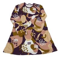 Purpurovo-bronzorovo-biele šaty SAMPSUKKA