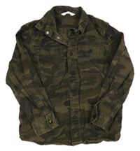 Khaki army rifľová košeľová bunda M&S