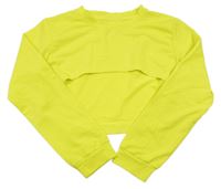 Citronová crop mikina SHEIN