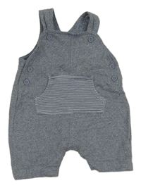 Modro-sivé melírované teplákové na traké kraťasy s vreckom George