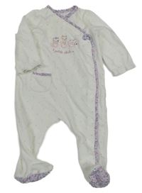 Smetanový puntíkatý overal s kočičkami a kytičkami SeRGeNT MaJoR 