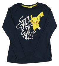 Tmavomodré tričko s Pikachu