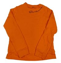 Tmavooranžová mikina s nápisom RIVER ISLAND