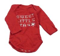 Červené body s nápisy a vločkou TCM