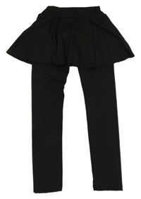 Černé elastické legíny se sukní 