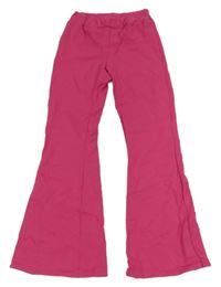 Tmavorůžové flare tepláky