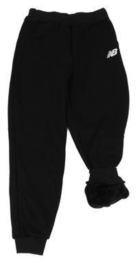 Černé teplé tepláky s logem New Balance