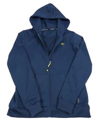 Tmavomodrá thermo propínací mikina s kapucí TOM TAILOR