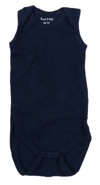 Tmavomodré rebrované body Sweet&Soft