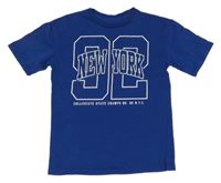 Zafírové tričko s číslom a nápismi H&M