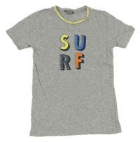 Šedé melírované tričko s nápisem Bonpoint