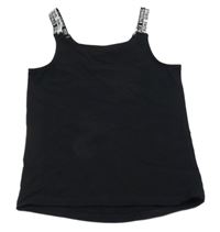 Čierny top s nápismi Angélina