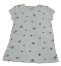 Biele tričko s kopretinami Topolino