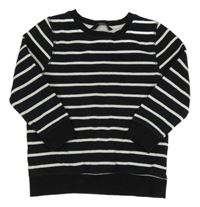 Čierno-biela pruhovaná mikina George