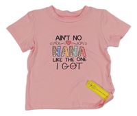 Nové - světlerůžové tričko s nápisy SHEIN